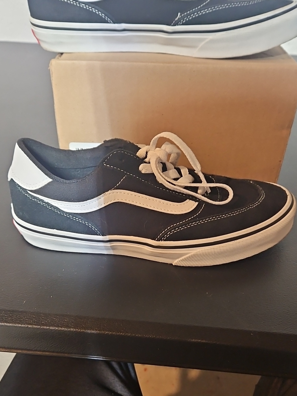 Classic Black and White Skate Sneaker - Youth